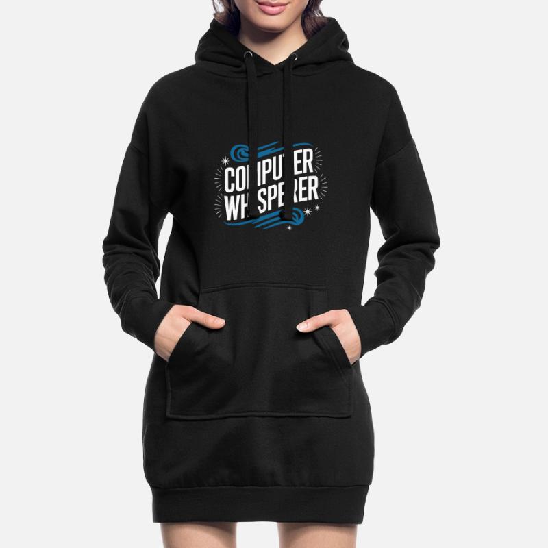 Technischer Support Computerfreak Nerd Hoodie-Kleid