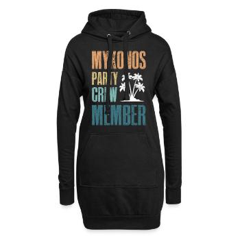 Mykonos Party Crew - Sweat-shirt à capuche long Femme - noir - Devant