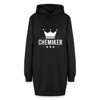 Chemiker Beruf - Hoodie-Kleid - Schwarz - Vorne - AI Model Female 172 light (172cm)