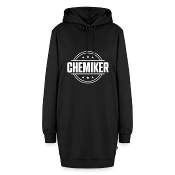 Chemiker Beruf - Hoodie-Kleid - Schwarz - Vorne - AI Model Female 172 light (172cm)