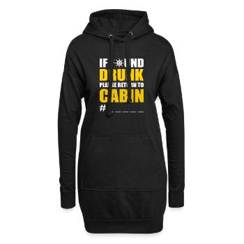 Si vous trouvez ivre, veuillez retourner à la croisière en cabine - Sweat-shirt à capuche long Femme - noir - Devant