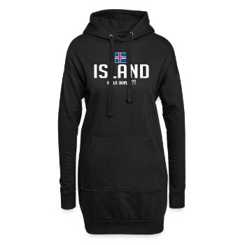 Islande quoi d’autre dire vacances en Scandinavie - Sweat-shirt à capuche long Femme - noir - Devant