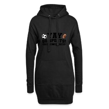 baller fussball baller Geschenk - Hoodie-Kleid - Schwarz - Vorne