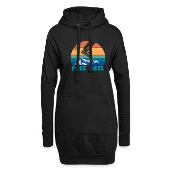 Skis de randonnée Télémark Ski de randonnée Skis rétro à talon libre - Sweat-shirt à capuche long Femme - noir - Devant