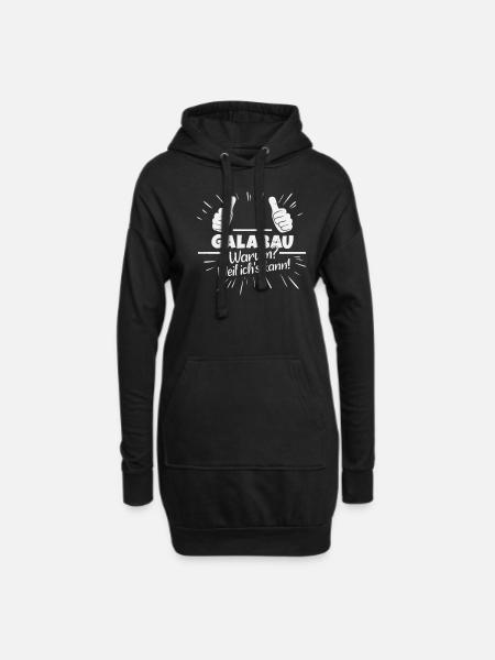 Galabau Garten- und Landschaftsbau - Hoodie-Kleid - Schwarz