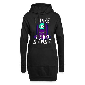 I Make Zero Sense - Hoodie Dress - black - Front
