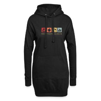 Ecotrophologie Nutrition Science Rétro - Sweat-shirt à capuche long Femme - noir - Devant