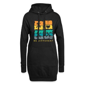 Chemie Chemiker Be Different Labor Kolben Retro - Hoodie-Kleid - Schwarz - Vorne
