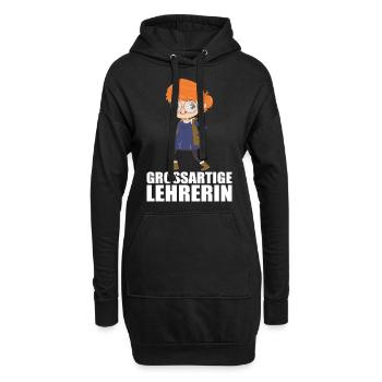Un grand cadeau d’enseignant - Sweat-shirt à capuche long Femme - noir - Devant