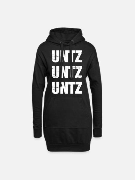 Techno - Hoodie-Kleid - Schwarz