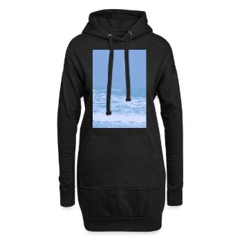 Meer - Hoodie-Kleid - Schwarz - Vorne