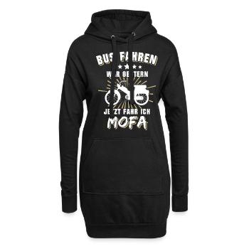 Mofa Führerschein Mofafahrer Mofaführerschein - Hoodie-Kleid - Schwarz - Vorne