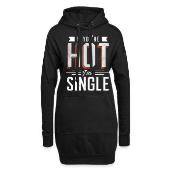Witziges Zitat - Hoodie-Kleid - Schwarz - Vorne