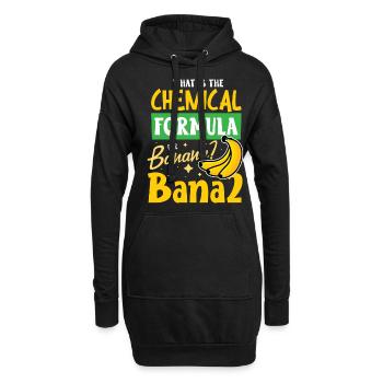 Quelle est la formule chimique de la banane BaNa2 - Sweat-shirt à capuche long Femme - noir - Devant