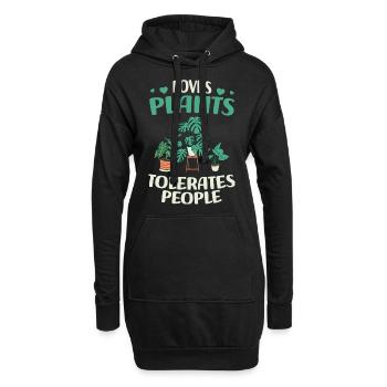 Hobbygärtner - Hoodie-Kleid - Schwarz - Vorne