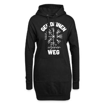 Wegweiser RUNEN viking CELTIC - VEGVISIR - Hoodie-Kleid - Schwarz - Vorne
