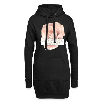 Blumen Garten Gärtner Blumenstrauß BLUMENLIEBE - Hoodie-Kleid - Schwarz - Vorne