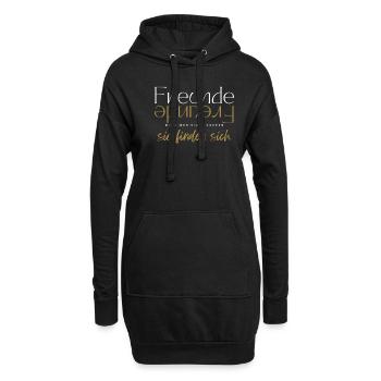 Beste Freunde FREUND Kumpel Kumpels - Hoodie-Kleid - Schwarz - Vorne