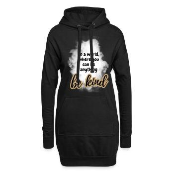 Soyez gentil ATTITUDE POSITIVE ÉTAT D’ Motivation - Sweat-shirt à capuche long Femme - noir - Devant