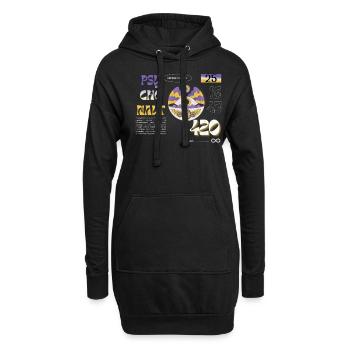1943 Psychonaut Trippy Infinity Erweitern - Hoodie-Kleid - Schwarz - Vorne