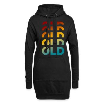 Vintage-Humor der alten Schule, den Großeltern lieben - Hoodie-Kleid - Schwarz - Vorne