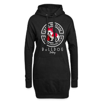 Bulldogge Bulldog Bulldoggen - Hoodie-Kleid - Schwarz - Vorne