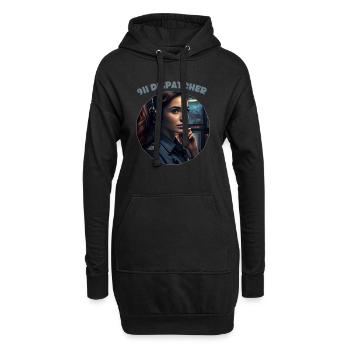Thin Gold Line, weibliche Bedienerin - Hoodie-Kleid - Schwarz - Vorne