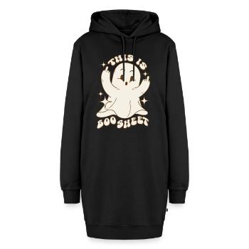 This is Boo Sheet - Geist Spruch Lustig Halloween - Hoodie-Kleid - Schwarz - Vorne