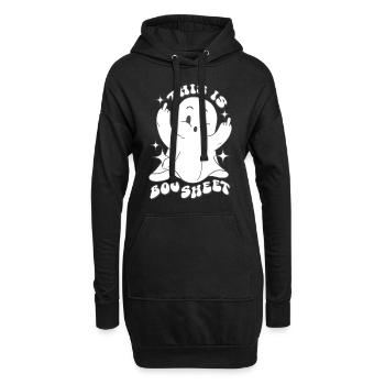 This Is Boo Sheet Geist Lustige Sprüche Halloween - Hoodie-Kleid - Schwarz - Vorne