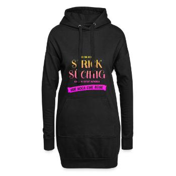 Stricken Stricknadel Handarbeit Lustiges Geschenk - Hoodie-Kleid - Schwarz - Vorne