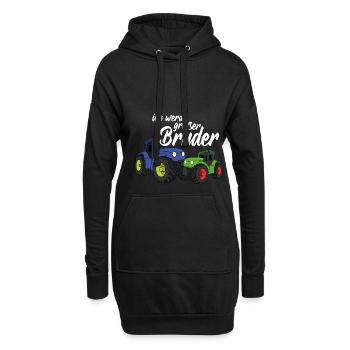 Ich werde großer Bruder Traktor Trecker Sohn - Hoodie-Kleid - Schwarz - Vorne