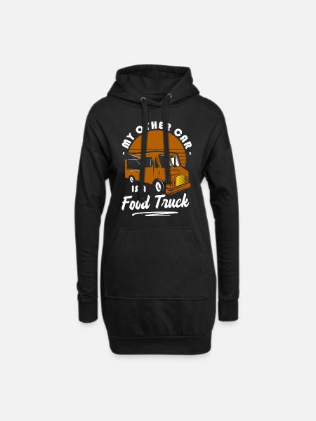 Food Truck Festival Food - Sweat-shirt à capuche long Femme - noir