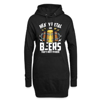 Groupe de heavy metal metal rock and roll - Sweat-shirt à capuche long Femme - noir - Devant