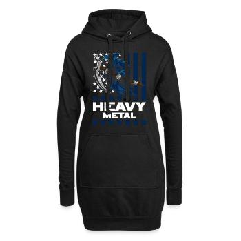 Heavy Metal Festival Rockabilly Rocker - Sweat-shirt à capuche long Femme - noir - Devant