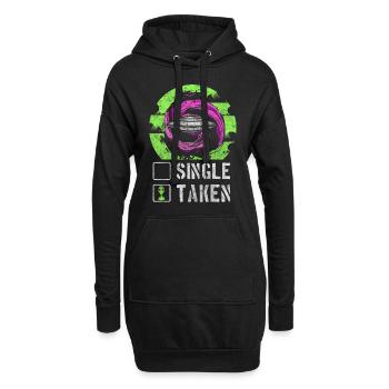 Alien Area 51 Außerirdischer - Hoodie-Kleid - Schwarz - Vorne