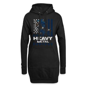 Rock and Roll Band Guitare Heavy - Sweat-shirt à capuche long Femme - noir - Devant