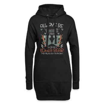 Koala Bear Forest Animal duveteux - Sweat-shirt à capuche long Femme - noir - Devant