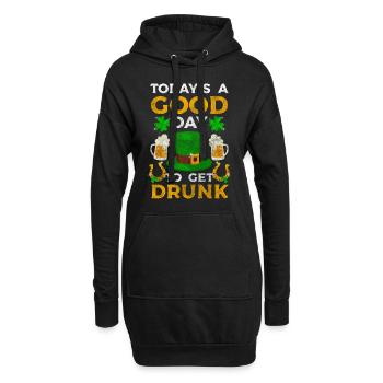 Irlandais Envie de voyager Bonheur Irlandais - Sweat-shirt à capuche long Femme - noir - Devant