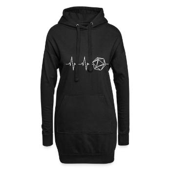 Puls Rollenspiel Nerd Geek Geschenk - Hoodie-Kleid - Schwarz - Vorne