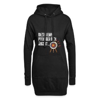 Bogenschießen Dieser eine Pfeil Pfeile Bogen - Hoodie-Kleid - Schwarz - Vorne