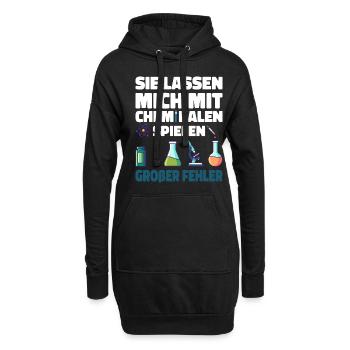 Chemiker Geschenk - Hoodie-Kleid - Schwarz - Vorne
