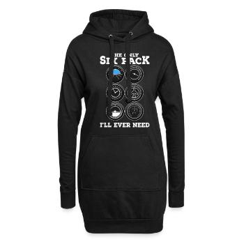Pilote avion voler à voile tenue hommes - Sweat-shirt à capuche long Femme - noir - Devant