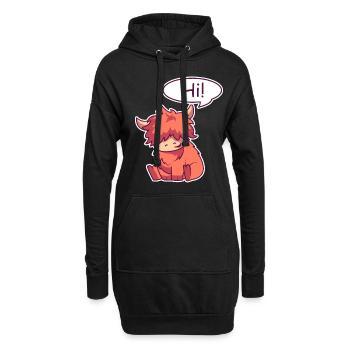 vaches douces bovins bovins des hautes terres vaches - Sweat-shirt à capuche long Femme - noir - Devant