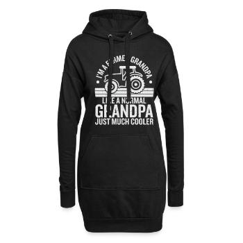Landwirt Landwirtschaft Opa Landmaschine Bauernhof - Hoodie-Kleid - Schwarz - Vorne