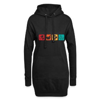 Pharmacie de cadeau de pharmacien - Sweat-shirt à capuche long Femme - noir - Devant