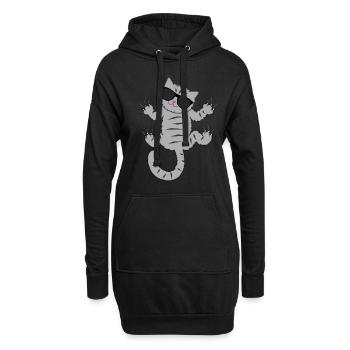 Chat amoureux des chats chat maman cadeau drôle - Sweat-shirt à capuche long Femme - noir - Devant
