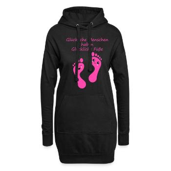 Fußpflege Pediküre Podologe Nagelstudio Geschenk - Hoodie-Kleid - Schwarz - Vorne
