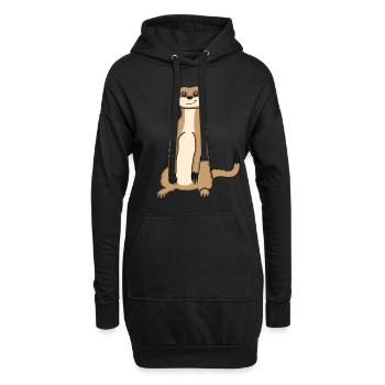 Erdmännchen Liebhaber Geschenk Lustige Tiere - Hoodie-Kleid - Schwarz - Vorne
