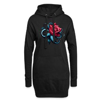 ROSE Tatoo - Hoodie-Kleid - Schwarz - Vorne