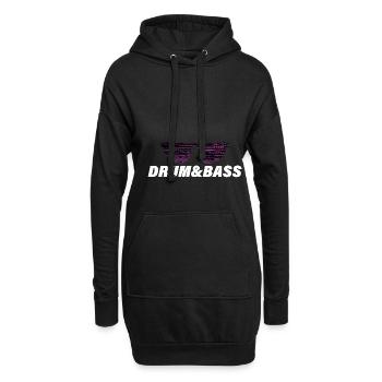 Musik Spruch Drum and Bass - Hoodie-Kleid - Schwarz - Vorne
